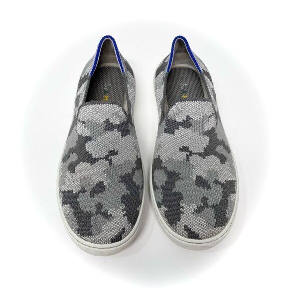 Rothy’s Kids Grey Camo Slip-On Sneaker Size 2 - Picture 3 of 9
